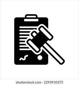 Vector black icon for justice