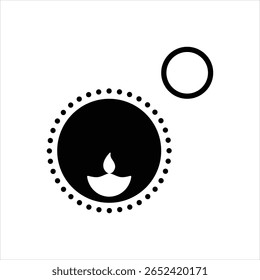 Vector black icon for karwa chauth