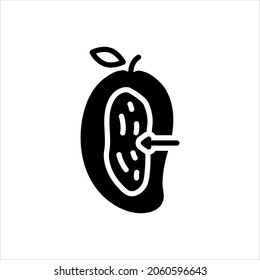 Vector black icon for kernel