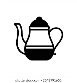 Vector negro icono para hervidor de agua