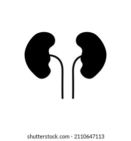 Vector black icon for kidney