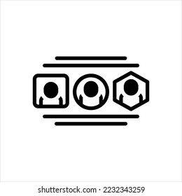 Vector black icon for kinds