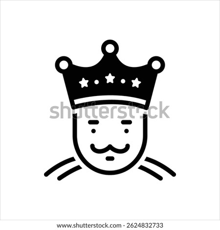 Vector black icon for king