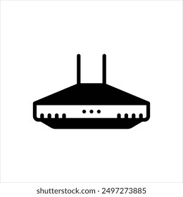 Vector black icon for kitchen hood