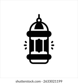 Vector black icon for lantern