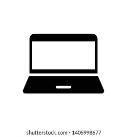 Vector black icon for laptop