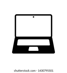 Vector black icon for laptop
