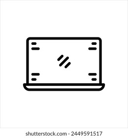 Vector black icon for laptop