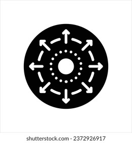 Vector black icon for large