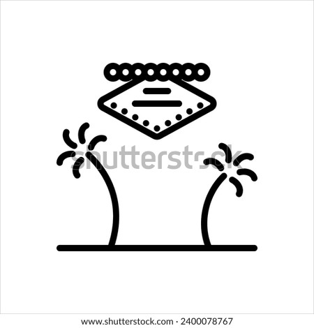 Vector black icon for las vegas