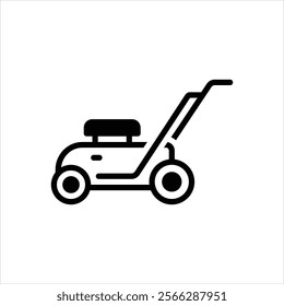 Vector black icon for lawn mower