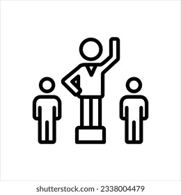 Vector black icon for leader ,leadership ,achievement ,sucess ,strength ,boss, supervisor ,captain, chairman ,head, chief  
