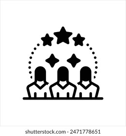 Vector black icon for leadership