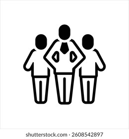 Vector black icon for leadership