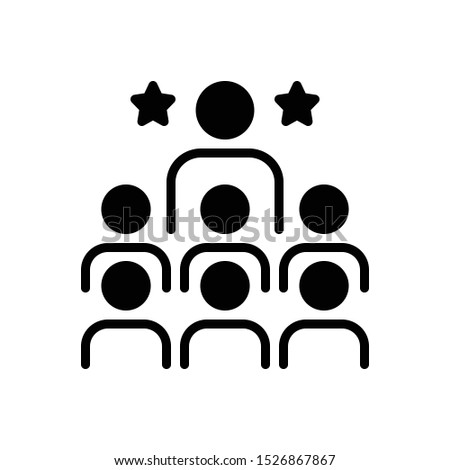 Vector black icon for leading