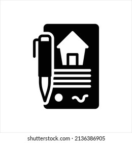 Icono negro vector para arrendamiento