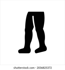 Vector black icon for leg
