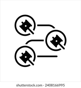 Vector black icon for legal process