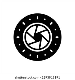 Vector black icon for lenses