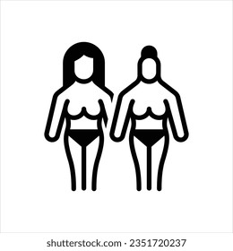 Vector black icon for lesbian
