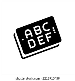 Vektorschwarzes Symbol für Buchstaben