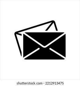 Vector black icon for letters
