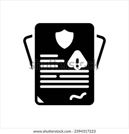 Vector black icon for liabilities