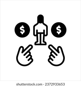 Vector black icon for liable