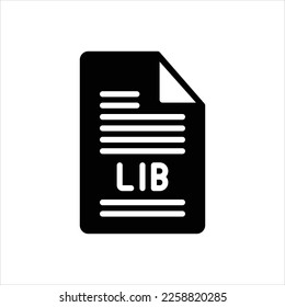 Vector black icon for lib