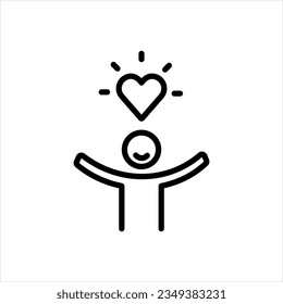 Vector black icon for life, live
