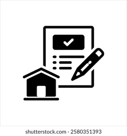 Vector black icon for listing creation
