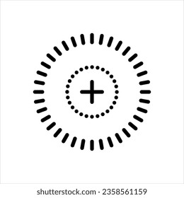 Vektorschwarzes Symbol für mehr laden