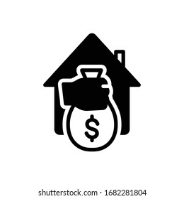 Vektorillustration schwarz Symbol für Darlehen