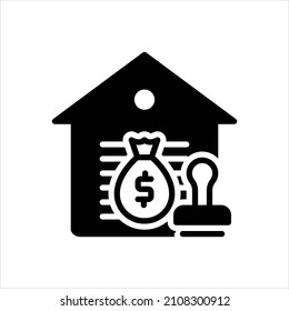 Icono negro vector para préstamo