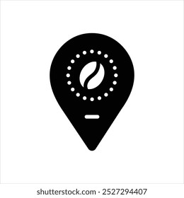 Ícone de vetor preto para localização