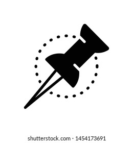 Vector black icon for location pin