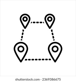 Icono negro vector para localizadores