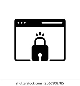 Vector black icon for locked