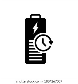 Vektorschwarzes Symbol für längste Zeit