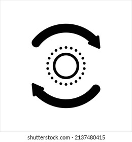 Vector black icon for loop