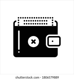 Vector black icon for lose