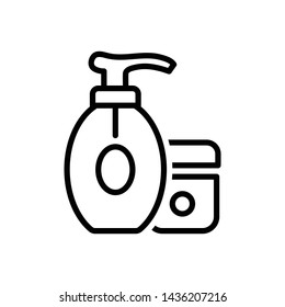 Vector black icon for lotion & cream