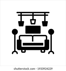 Vector black icon for lounge