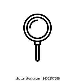 Vector black icon for loupe