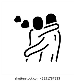 Vector black icon for lover