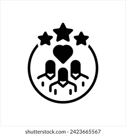 Vector black icon for loyalty