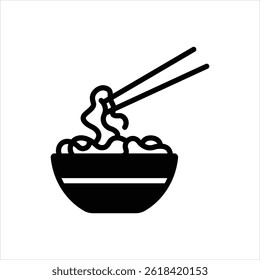 Vector black icon for maggi