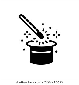 Vector black icon for magic