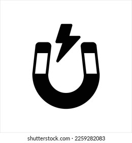Vector black icon for magnet
