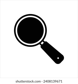 Vector black icon for magnifier